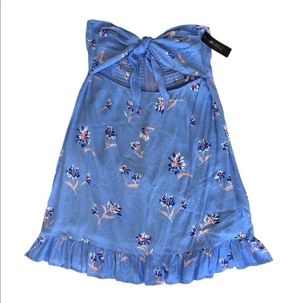 Front tie mini dress